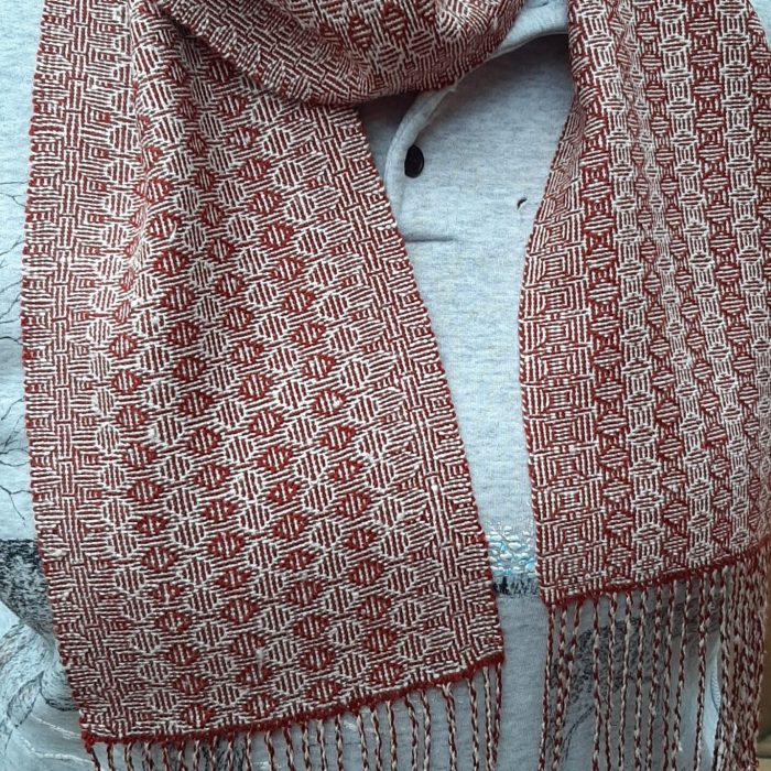 Shelley Shadow weave xmas scarf