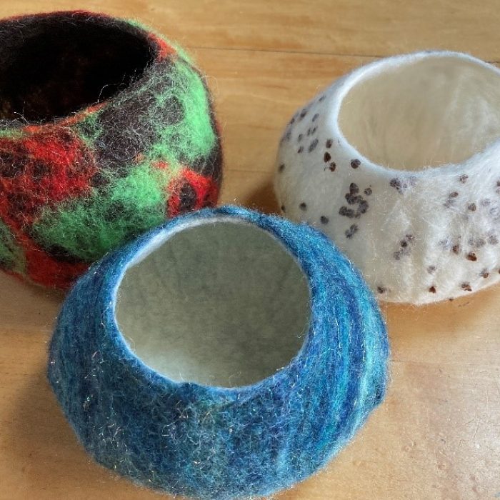 Terry felted bowls 2